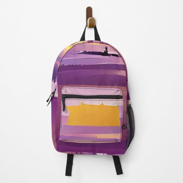 Item preview, title: calm minimalist poster art purple and gold beach sunrise designed and sold by AIArtwork21.