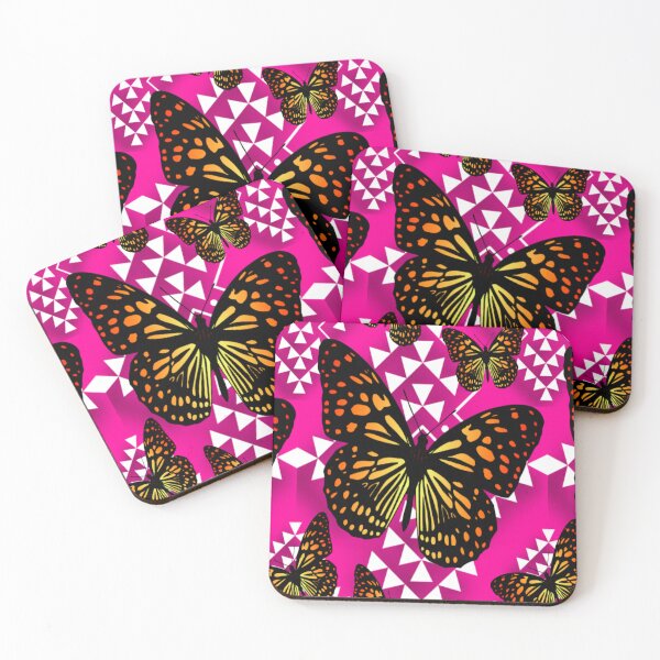 Item preview, Hot Pink / White  / Fire Color  Native Butterfly Design  designed and sold by JMWCD.