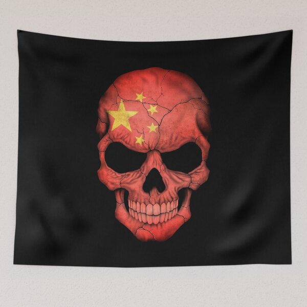 Item preview, Chinese Flag Skull designed and sold by JeffBartels.
