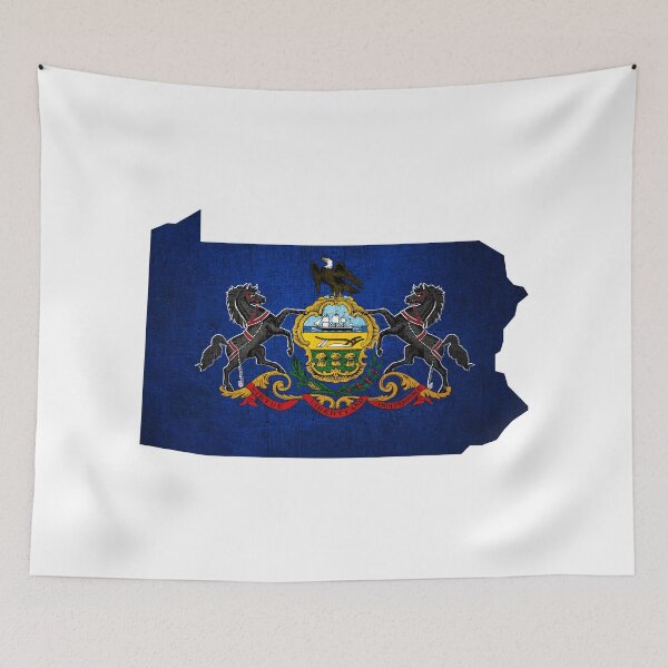 Item preview, Pennsylvania Map Flag designed and sold by BeccaDaniels.