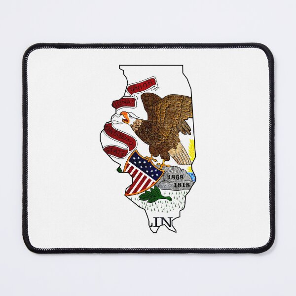 Item preview, Illinois Map Flag designed and sold by BeccaDaniels.