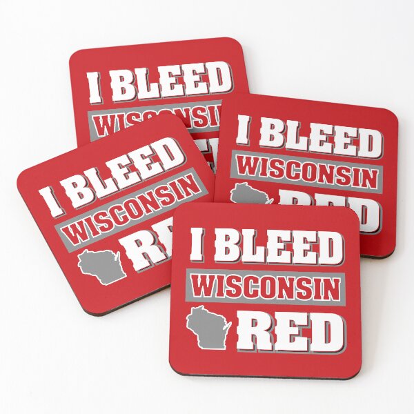 Item preview, I Bleed Red Wisconsin UW Badger Pride designed and sold by pixeljamz.