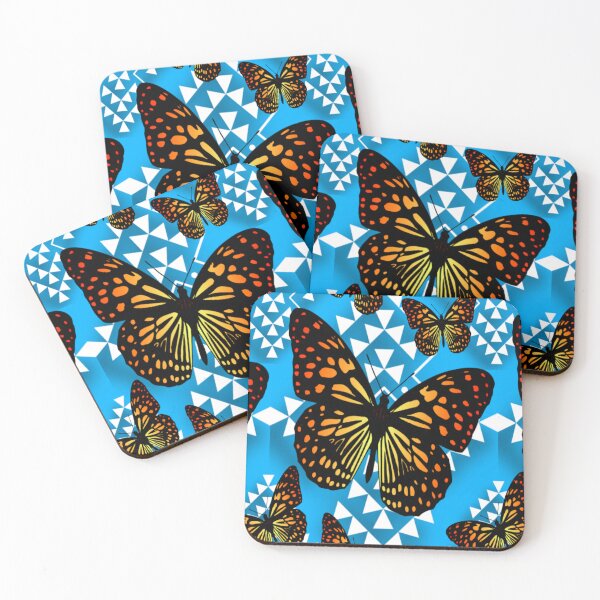 Item preview, Sky Blue / White  / Fire Color  Native Butterfly Design  designed and sold by JMWCD.