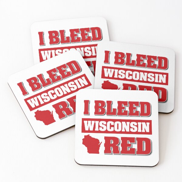 Item preview, I Bleed Red Wisconsin UW Badger Pride designed and sold by pixeljamz.