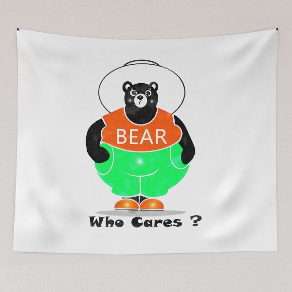 Item preview, Bear - Who cares ?  designed and sold by Shirley cute art .