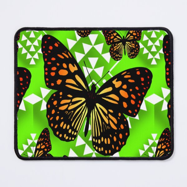 Item preview, Lime Green / White  / Fire Color  Native Butterfly Design  designed and sold by JMWCD.