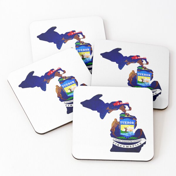 Item preview, Michigan Map Flag designed and sold by BeccaDaniels.
