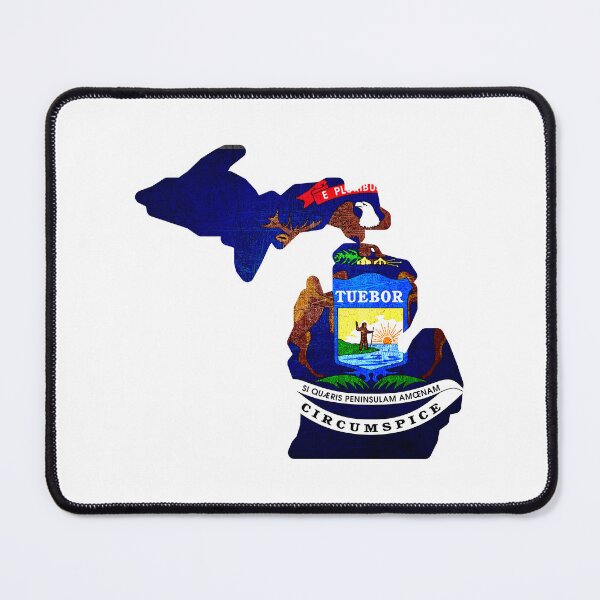 Item preview, Michigan Map Flag designed and sold by BeccaDaniels.