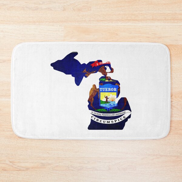 Item preview, Michigan Map Flag designed and sold by BeccaDaniels.