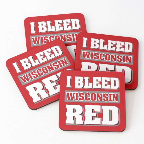 Item preview, I Bleed Red Wisconsin UW Badger Pride designed and sold by pixeljamz.