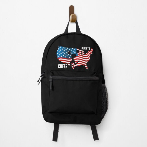 Item preview, Born to cheer American flag cheerleader silhouette designed and sold by portrait4you.