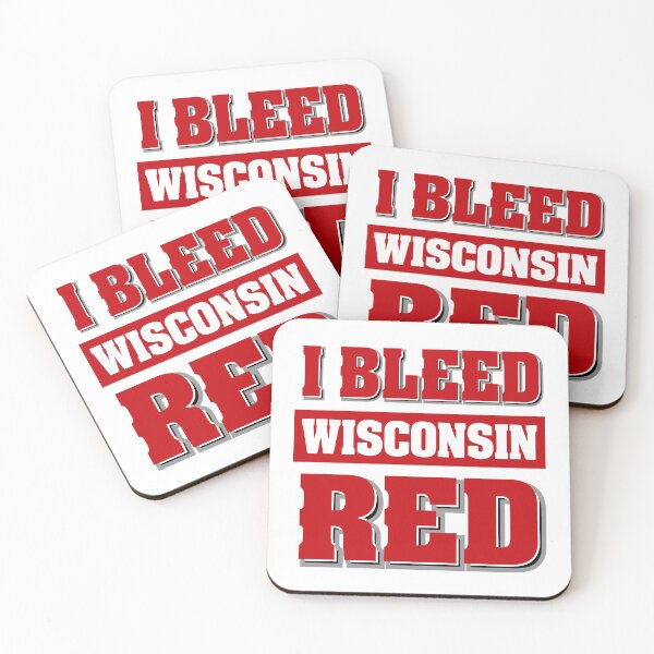 Item preview, I Bleed Red Wisconsin UW Badger Pride designed and sold by pixeljamz.
