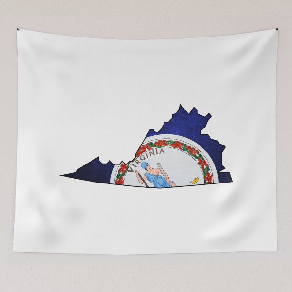 Item preview, Virginia Map Flag designed and sold by BeccaDaniels.