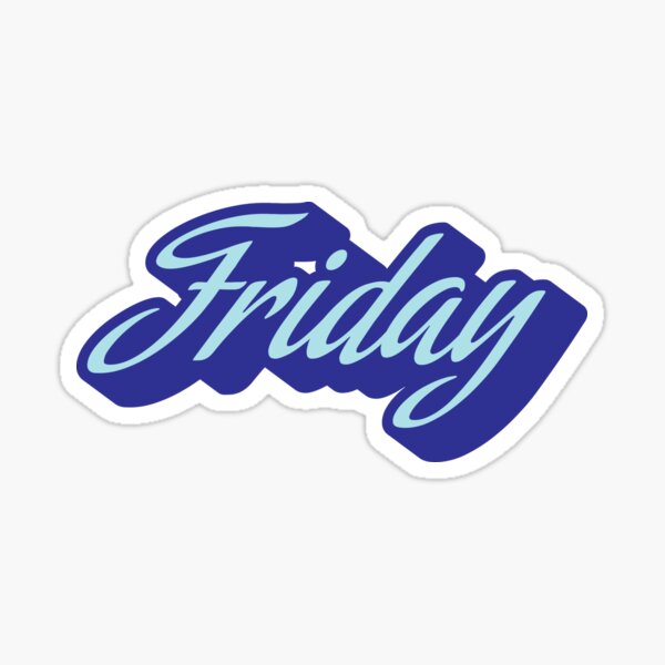 Friday Venerdì in Blue Sticker