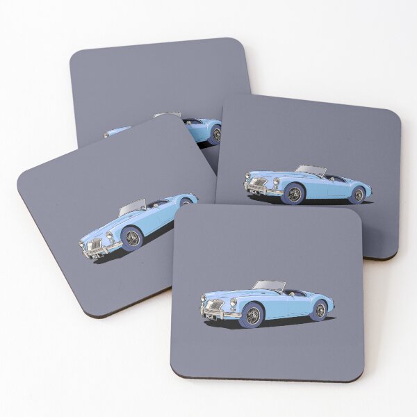 Item preview, Classic MG MGA Roadster in blue designed and sold by Webazoot Industries - Car Art.