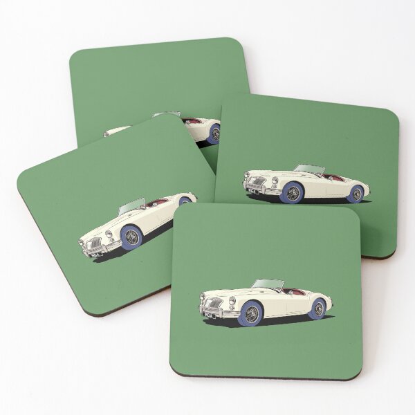 Item preview, MG MGA Roadster in White designed and sold by Webazoot Industries - Car Art.