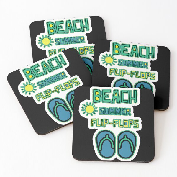 Item preview, beach flip flops cute summer days designed and sold by twobillion.