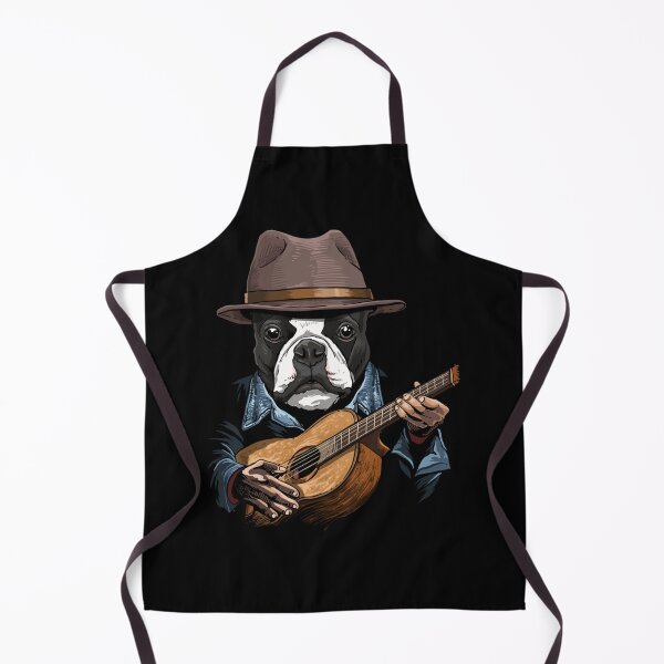 Item preview, Acoustic Guitar Boston Terrier Guitar Player Dog Guitarist Lightweight Hoodie designed and sold by rikazr6sr1.