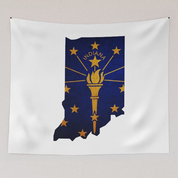 Item preview, Indiana Map Flag designed and sold by BeccaDaniels.