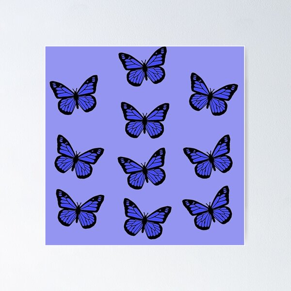 Aperçu de l'œuvre Motif esthétique papillon indigo créée et vendue par Lauren-dx14.