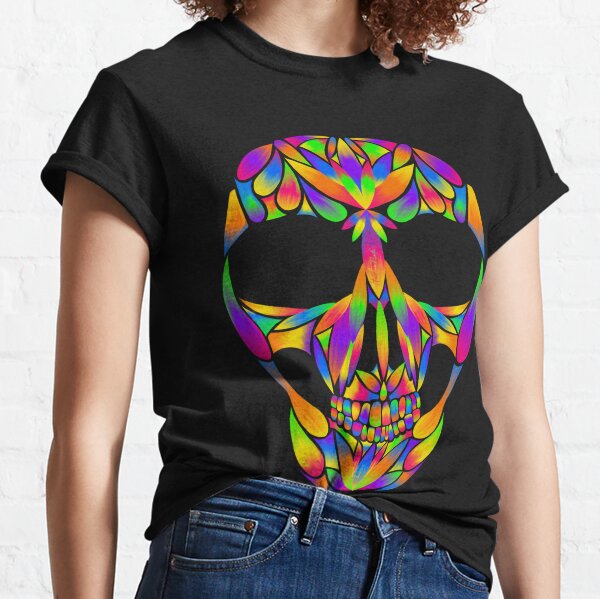 Sugar Skull Woman Girl Skeleton Rose Blue White T-Shirt Design — T-Shirt  Factory: Shop Printed T-Shirts, Sweatshirts and Hoodies