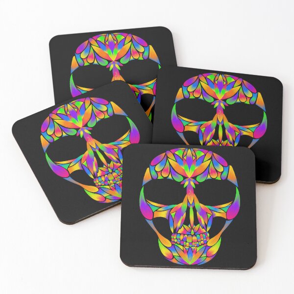 Item preview, Neon sugar skull by Heather Nafe Art designed and sold by HeatherNafeArt.