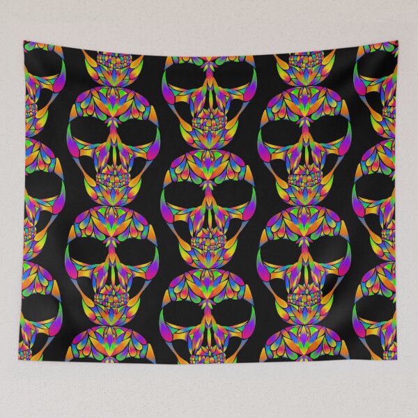 Item preview, Neon sugar skull by Heather Nafe Art designed and sold by HeatherNafeArt.