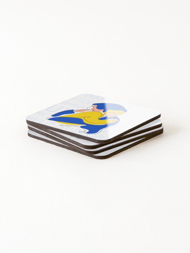 Thumbnail 4 of 5, Coasters (Set of 4), Pray for Ukraine designed and sold by ReydaDesign.