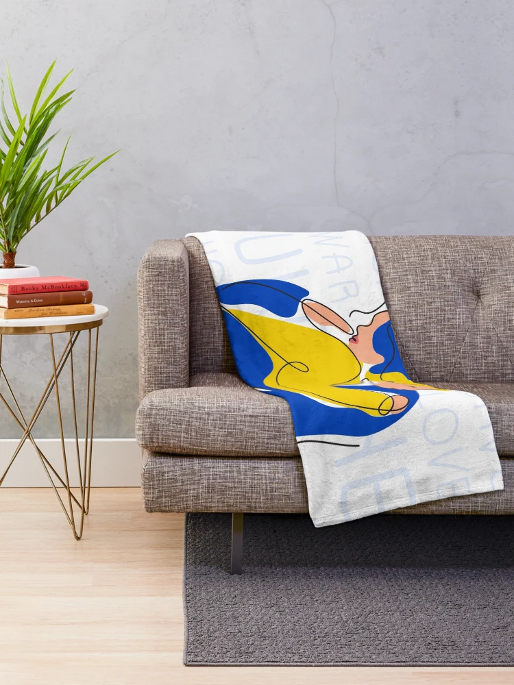 Thumbnail 2 of 6, Throw Blanket, Pray for Ukraine designed and sold by ReydaDesign.