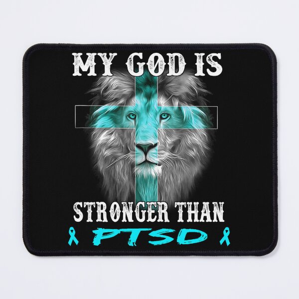 Artikelvorschau, Löwe, mein Gott, ist stärker als PTSD Support PTSD Warrior entworfen und verkauft von Hatjar.