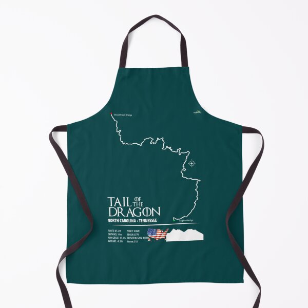 Item preview, Tail of the Dragon Road US 129 Motorcycle Sports Car Trail Map Art Print designed and sold by AlemaaArt.