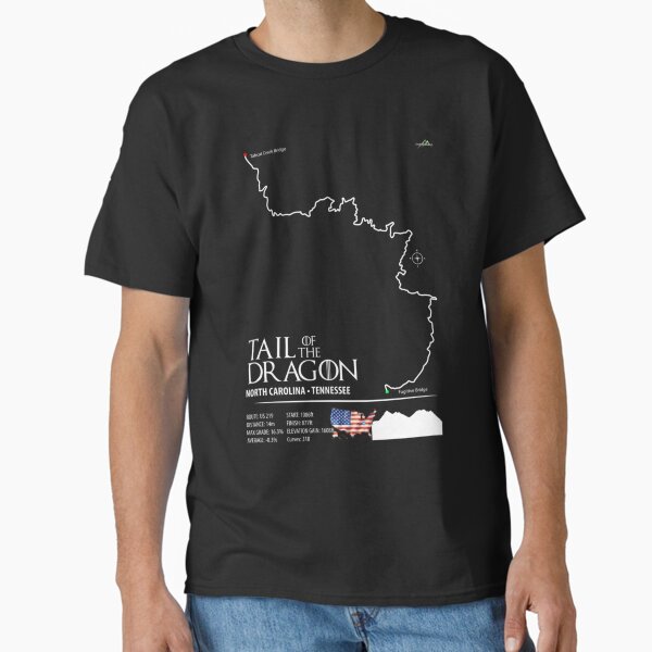 Item preview, Tail of the Dragon Road US 129 Motorcycle Sports Car Trail Map Art Print   designed and sold by AlemaaArt.