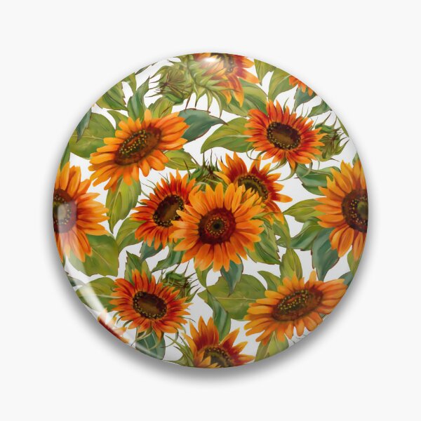 Item preview, Sunburnt Orange Sunflowers designed and sold by Orianah.