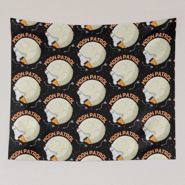 Item preview, Moonpatrol, Moon patrol, Retro, moon, space, arcade, moonpatrol, gaming, rocket, 8bit, moon landing,  designed and sold by AlemaaArt.