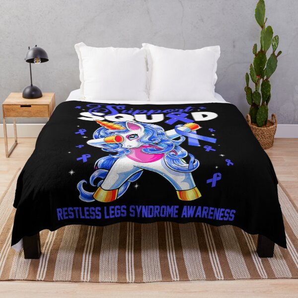 Item preview, Cute Unicorn Support Squad Restless Legs Syndrome Awareness Men Women Kid designed and sold by tenjun16.