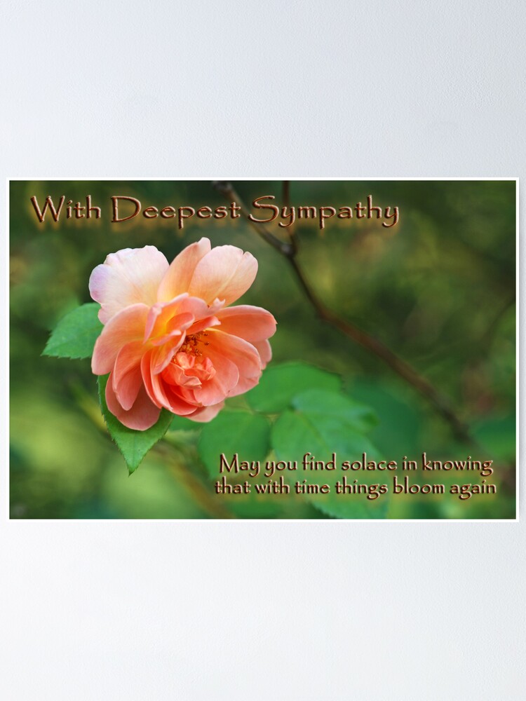 “With Deepest Sympathy” Poster by Miracles | Redbubble