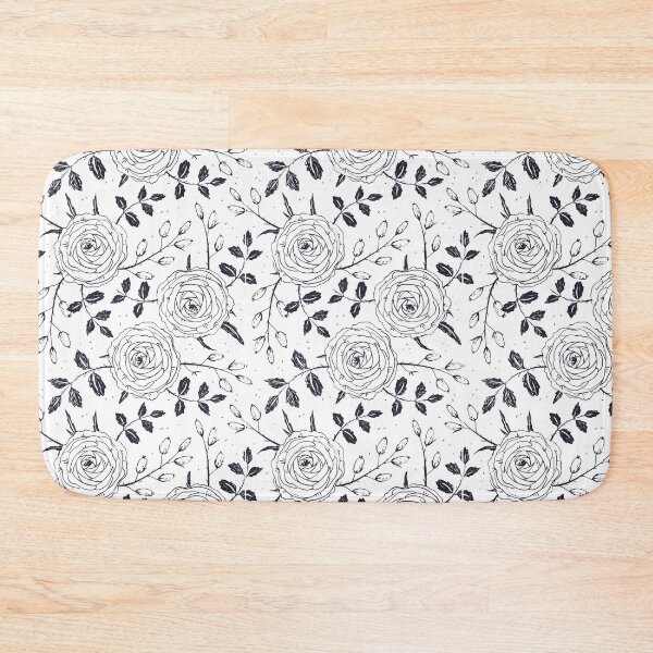 Item preview, Black and White Rose Floral Pattern- All over Print designed and sold by azitabella.
