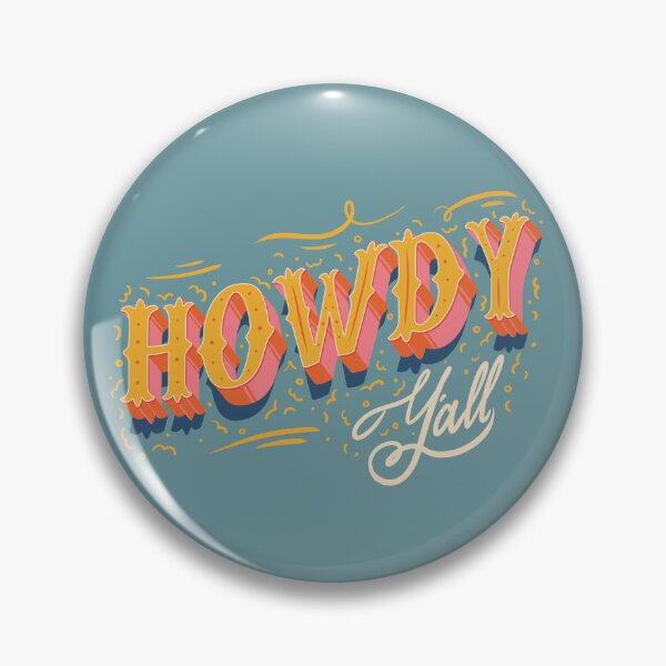 Item preview, HOWDY HOWDY HOWDY YALL | Yellow Pink Typography Lettering designed and sold by Any Color Designs.
