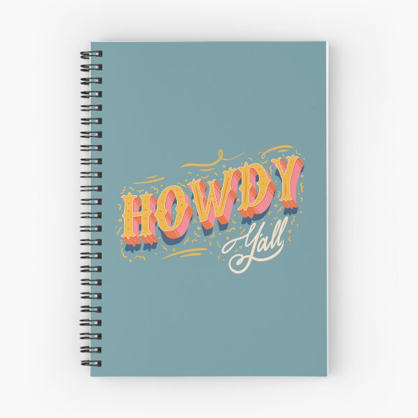 Item preview, HOWDY HOWDY HOWDY YALL | Yellow Pink Typography Lettering designed and sold by Any Color Designs.