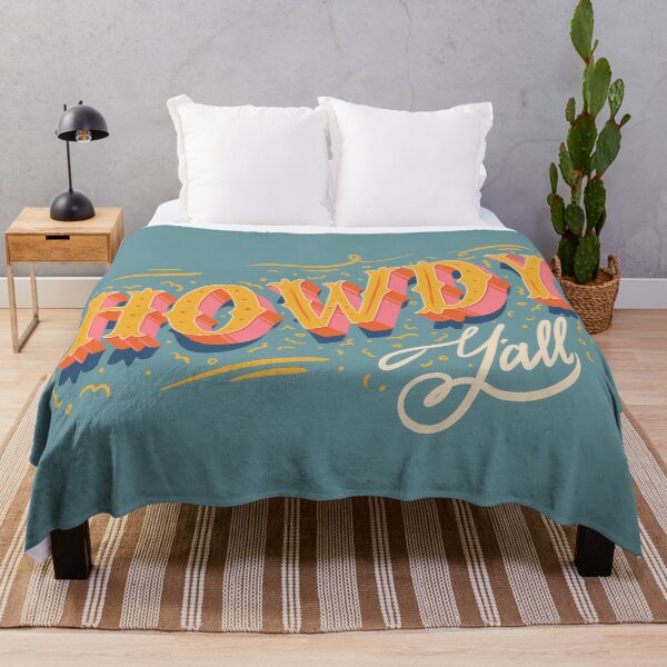 Item preview, HOWDY HOWDY HOWDY YALL | Yellow Pink Typography Lettering designed and sold by Any Color Designs.