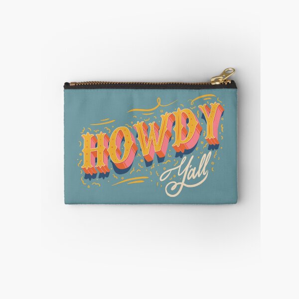 Item preview, HOWDY HOWDY HOWDY YALL | Yellow Pink Typography Lettering designed and sold by Any Color Designs.