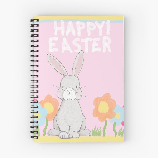 Item preview, Happy Easter-Bunny and Flowers Watercolor Design designed and sold by 69Designs-MP.