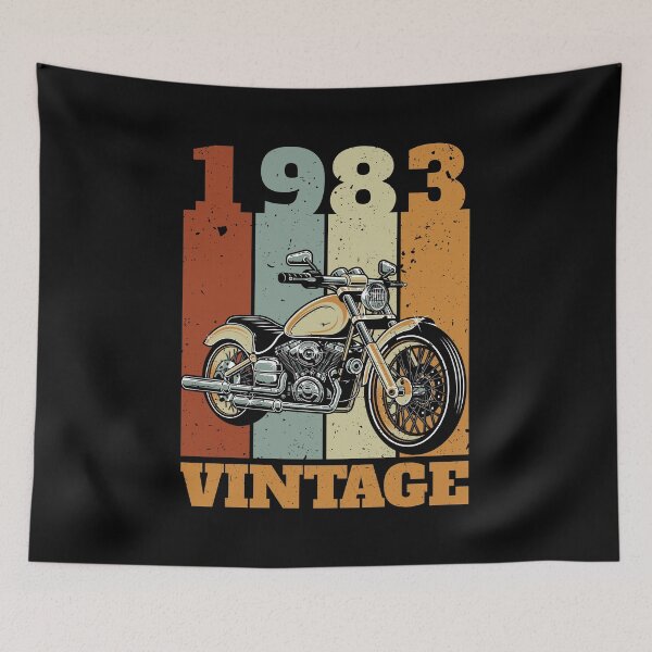 Item preview, 1983 Born Vintage Motorcycle Gift Biker Motorcyclist designed and sold by Lenny Stahl.