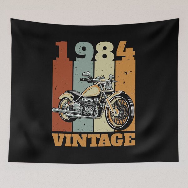 Item preview, 1984 Born Vintage Motorcycle Gift Biker Motorcyclist designed and sold by Lenny Stahl.