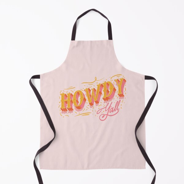 Item preview, HOWDY HOWDY HOWDY YALL | Yellow Pink Typography Lettering | Pink Background designed and sold by Any Color Designs.