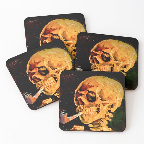 Item preview, Skull Pipe oil painting designed and sold by Beyond Death.