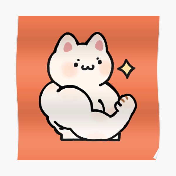 "Buff Cat" Poster for Sale by SunwuYotasuke Redbubble