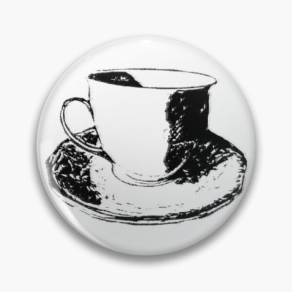 Item preview, Monochrome vintage teacup print  designed and sold by LittleBettyMakes.