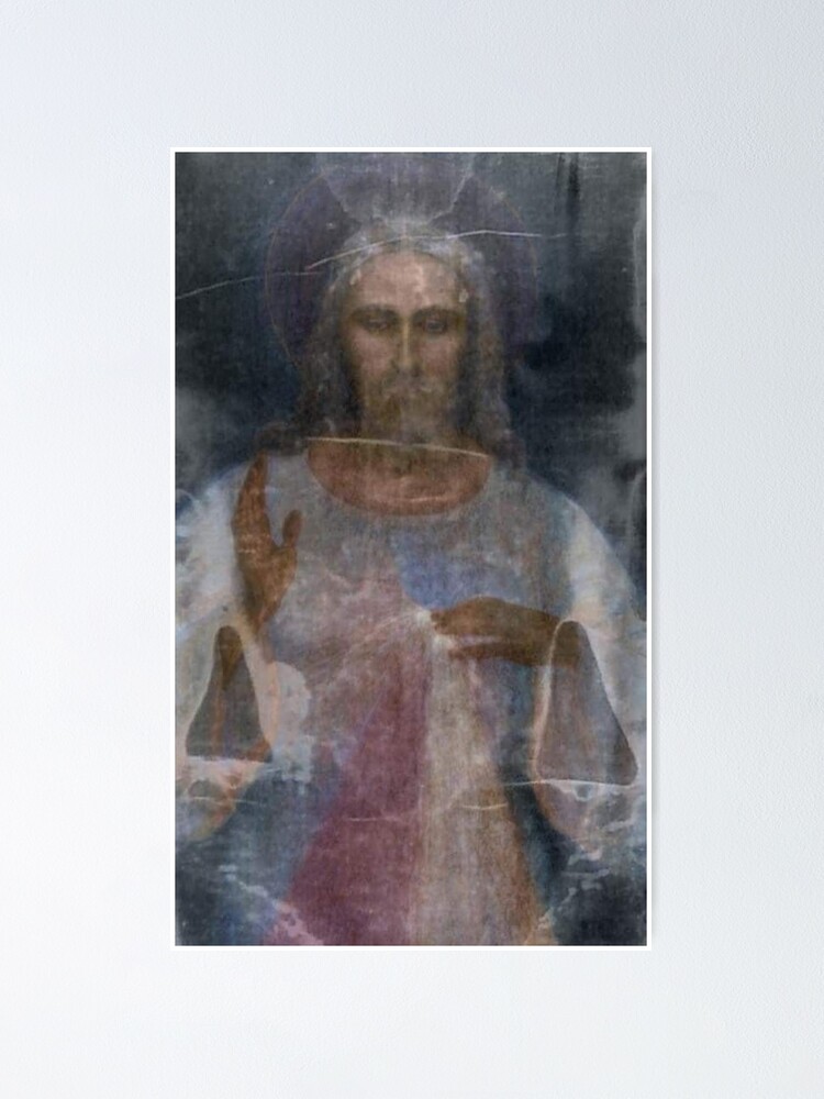 Shroud Of Turin Jesus Christ Divine Mercy Poster By ADMG Redbubble