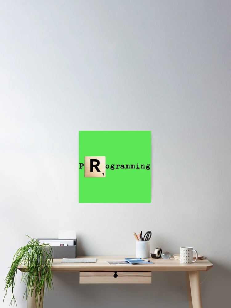 Thumbnail 2 of 3, Poster, Scrabble R R programming designed and sold by KoopTroop ⭐⭐⭐⭐⭐.